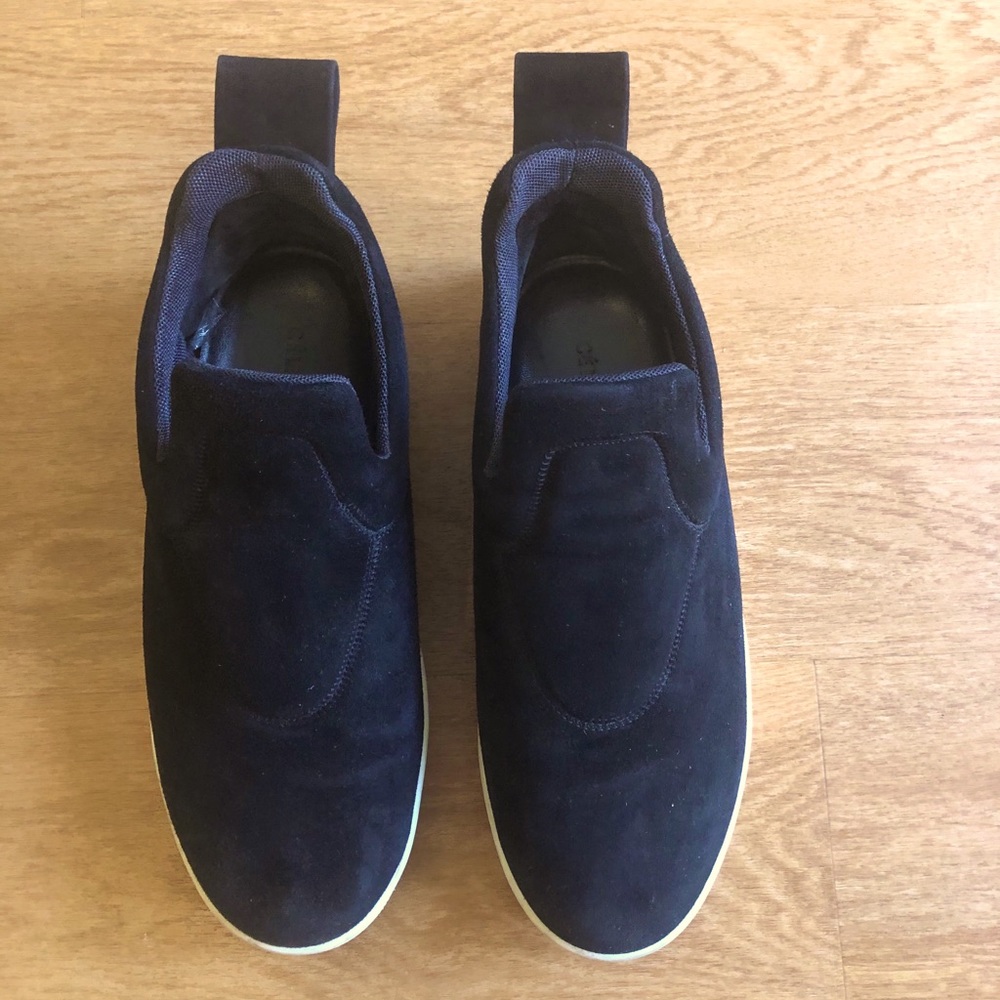 Celine black suede slip-ons